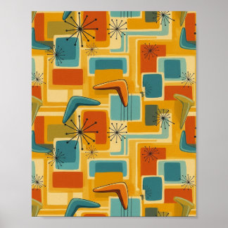 Modernes Muster - Retro Wall Art Poster