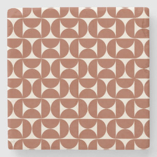 Modernes Muster Rost Terrakotta auf dem Monte San  Steinuntersetzer