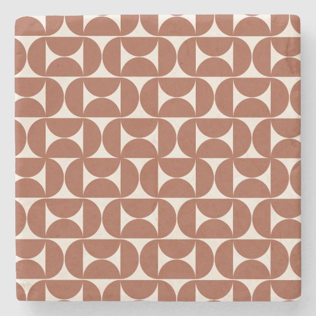 Modernes Muster Rost Terrakotta auf dem Monte San  Steinuntersetzer (Vorderseite)