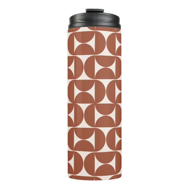 Modernes Muster Rost Terrakotta auf dem Monte San  Thermosbecher (Vorderseite)