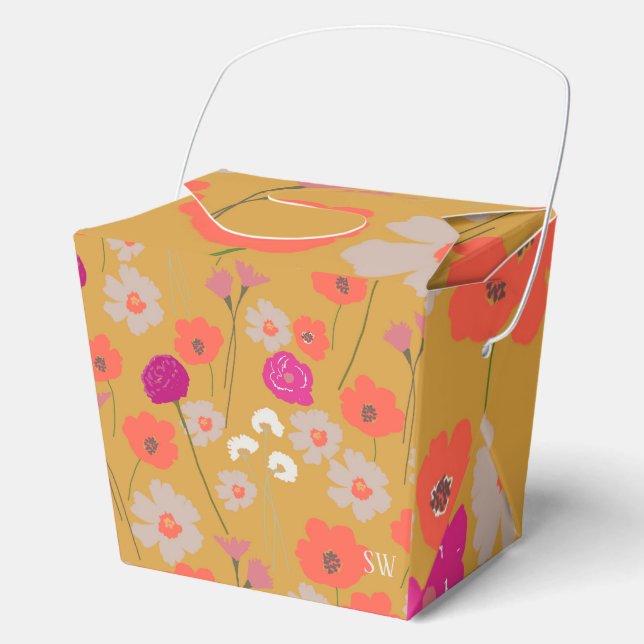 Modernes Mustergeschenk für ihre+Custom Initials Geschenkschachtel (Vorderseite)