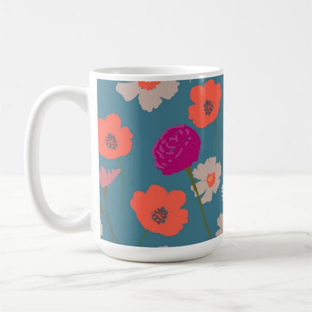 Modernes Mustergeschenk für ihre+Custom Initials Kaffeetasse (Links)