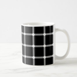 Modernes Musterschwarzes + weiße Punkt-optische Kaffeetasse
