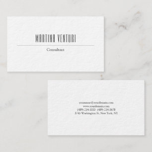 Modernes mutiges berufliches einfaches schlichtes visitenkarte