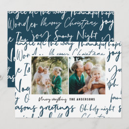 Modernes, mutiges Foto für grafische Typografie Feiertagskarte