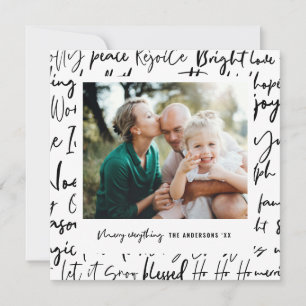 Modernes, mutiges Foto für grafische Typografie Feiertagskarte