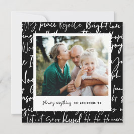 Modernes, mutiges Foto für grafische Typografie Feiertagskarte