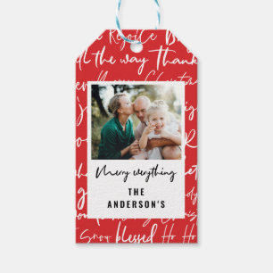 Modernes, mutiges Foto für grafische Typografie  Geschenkanhänger