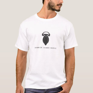 Modernes Nachts-Eulen-Logo DJs, Band, Musiker T-Shirt