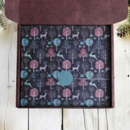 Modernes Nachtwald Seidenpapier