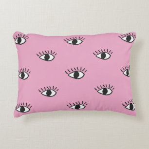 Modernes nahtloses Muster mit handgezogenen Augen Dekokissen