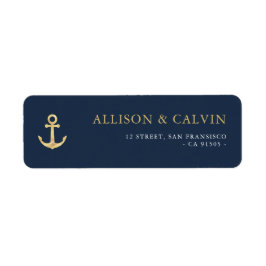 Modernes nautisches Adressetikett