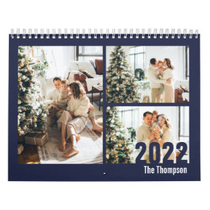 Modernes Navy Blue Custom Erstellen Sie Ihr eigene Kalender