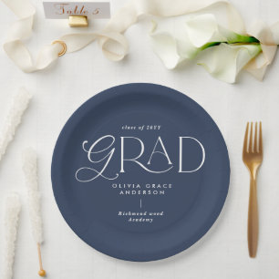 Modernes Navy-Multi-Foto Pappteller