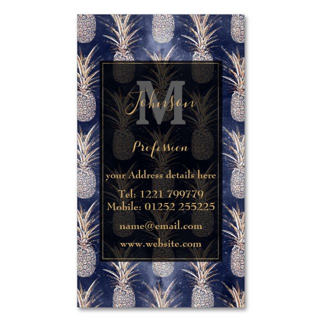 Modernes Nebel-Nebel-Muster Magnetische Visitenkarte (Vorderseite Vertikal)