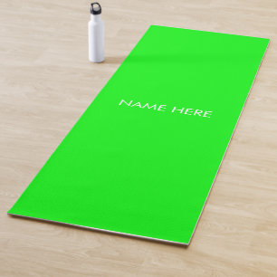 Modernes Neongrün-Bildschirm-individuelle Name-Mo Yogamatte
