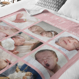 Modernes neues Baby   Foto Collage Gift Fleecedecke