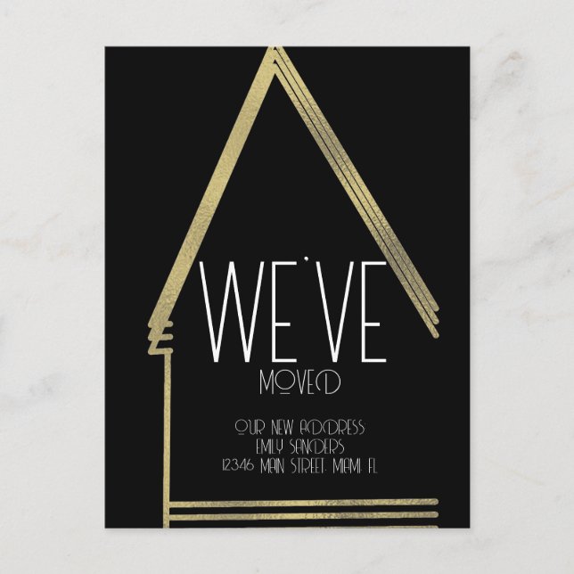 Modernes, neues ZUHAUSE Address House Postkarte (Vorderseite)