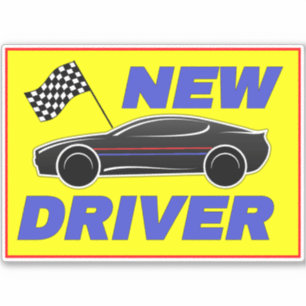 Modernes Neufahrer-Schild für Autos - Fahrschule Aufkleber