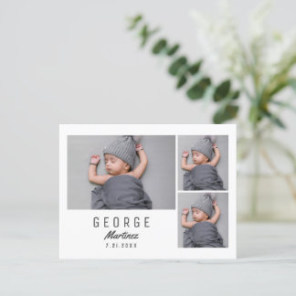 Modernes Neugeborenes Foto Einzigartige Kinderankü Postkarte