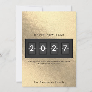 Modernes Neujahrs-Einfach-Countdown Gold