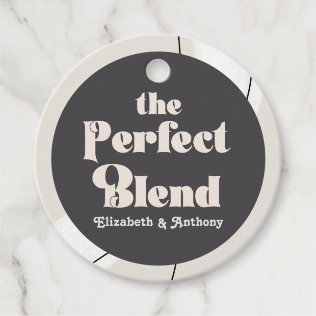 Modernes neutrales Boho Wedding Foto "Perfect Blen Geschenkanhänger (Vorderseite)