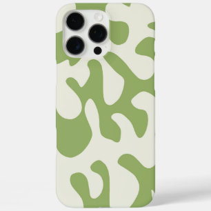 Modernes neutrales Design eines grünen Wavy Blob iPhone 16 Pro Max Hülle
