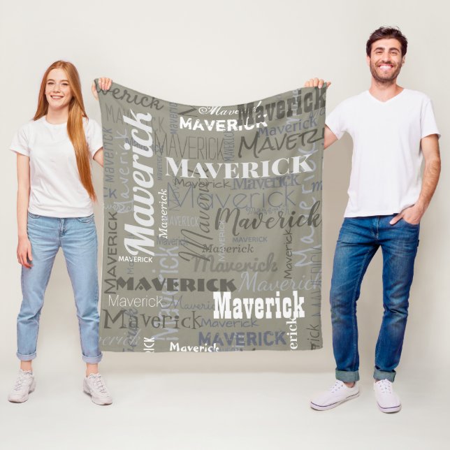 Modernes Neutronenmuster mit langer Bezeichnung Wi Fleecedecke (Beispiel)