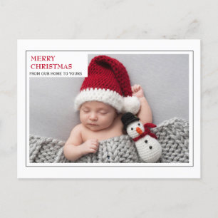 Modernes New Baby Family Foto Frohe Weihnachten