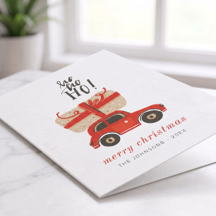 Modernes Niedlich-Chic Weihnachtsgeschenk Red Car Feiertagskarte