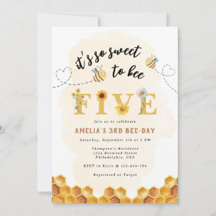 Modernes Niedlich Es ist so süß, 5 Geburtstage zu Einladung