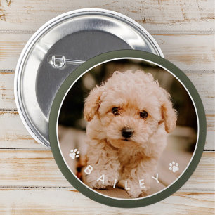 Modernes Niedlich Paws Family Pet Foto Button