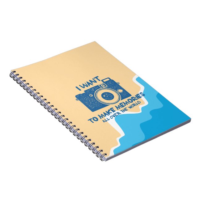 Modernes Niedlich Travel Journal Backpacker Globet Notizblock (Rechte Seite)