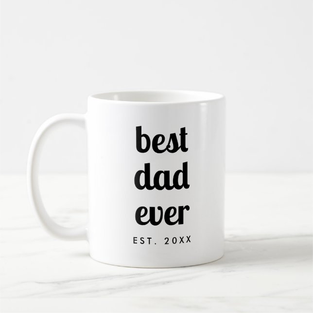 Modernes Niedliches Einfaches Template Best Vater- Kaffeetasse (Links)