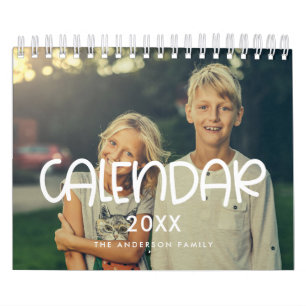 Modernes niedliches Foto 2026 Kalender