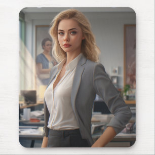 Modernes Niedliches Girl Boss Girl Mousepad