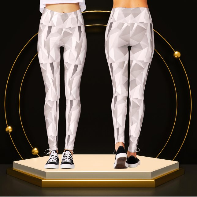 Modernes, Niedliches, grau geometrisches Muster Leggings (Von Creator hochgeladen)