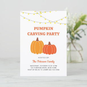 Modernes Niedliches Halloween Pumpkin Carving Part Einladung
