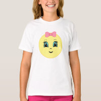 Modernes Niedliches Happy Sun Face & Ribbon
