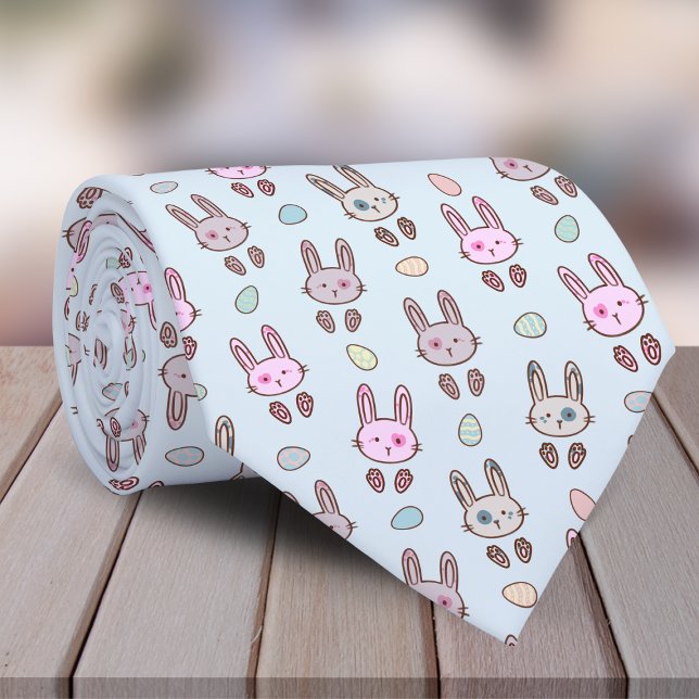 Modernes Niedliches Kaninchenmuster Krawatte (Bunny tie)