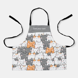 Modernes Niedliches Kawaii Funny Cats Muster Schürze