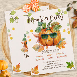 Modernes Niedliches Kürbiskiefer-Halloween-Party Einladung