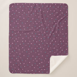 Modernes niedliches Muster mit Dreiecken. Vintage Sherpadecke