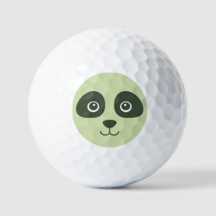 Modernes Niedliches Panda-Gesicht hellgrün Golfball
