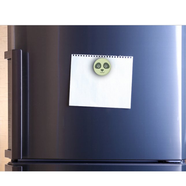 Modernes Niedliches Panda-Gesicht hellgrün Magnet (Modern cute baby panda face green magnet)