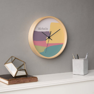 Modernes Niedliches Sommerfarbenspiel Uhr