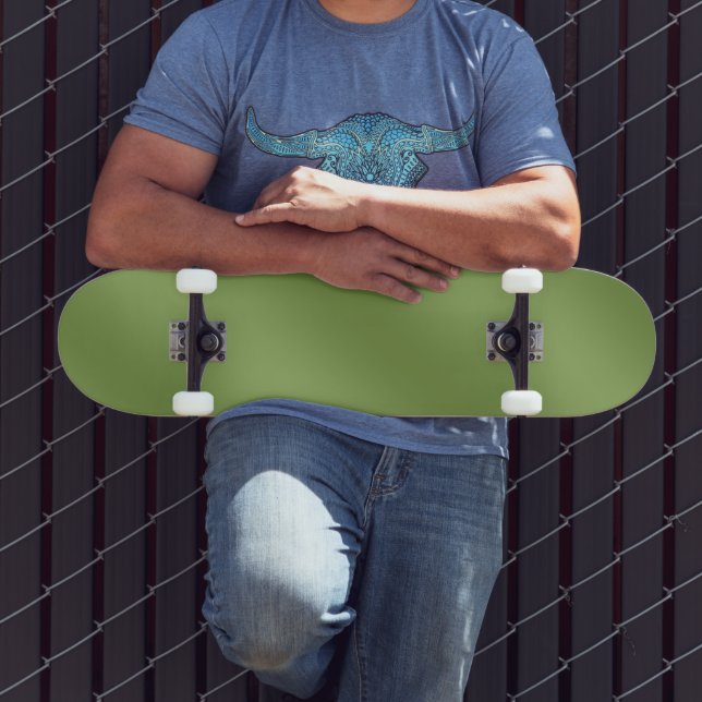 Modernes niedliches Tiefengrün-Wellenmuster Skateboard (Außenbereich 3)
