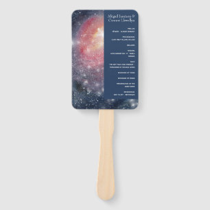 Modernes Night Sky Galaxy Blue Lila Red Program Fächer