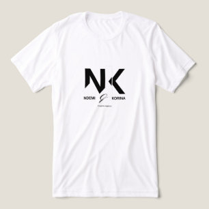 Modernes NK-Monogramm-Logo - Ndemi & Korina Creati Tri-Blend Shirt