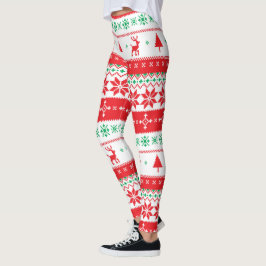 Modernes Nordic Winter Weihnachtsfest Muster Leggings